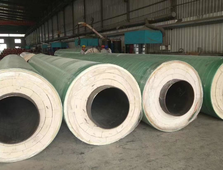 玻璃钢外护架空蒸汽保温钢管